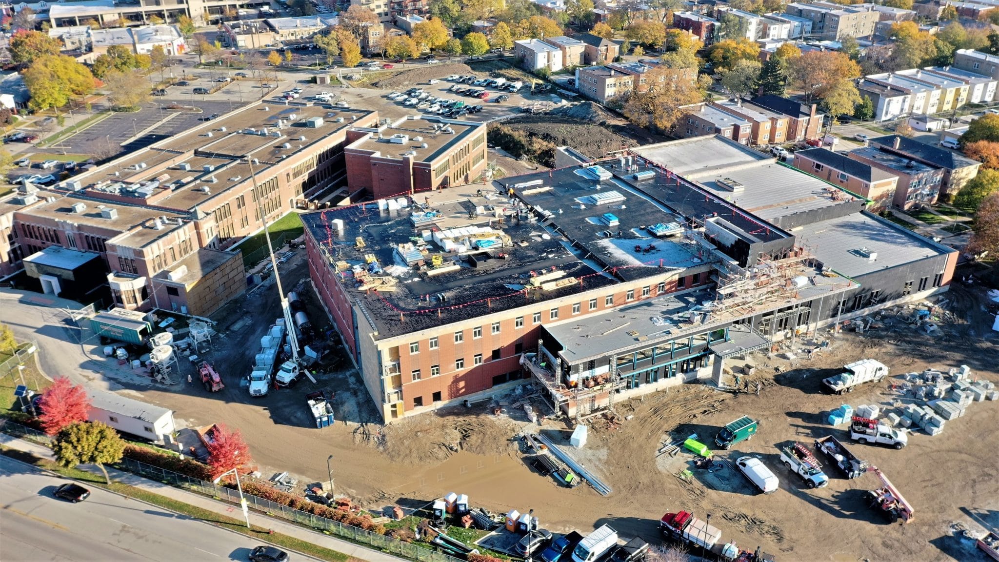 Skokie Morton Grove District 69 Lincoln Junior High Exterior Progress 